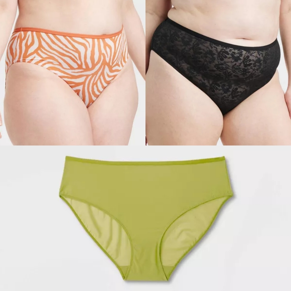 Bundle 3 Mesh Hi-Cut Briefs - Auden